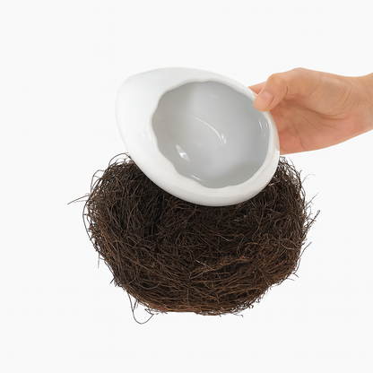 Eggshell Nest Ceramic Bowl