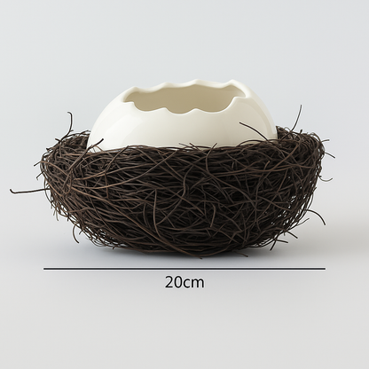 Eggshell Nest Ceramic Bowl